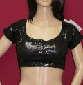 Stitched Black Sequins Choli Blouse Blouse for Sarees S/M/L #6002